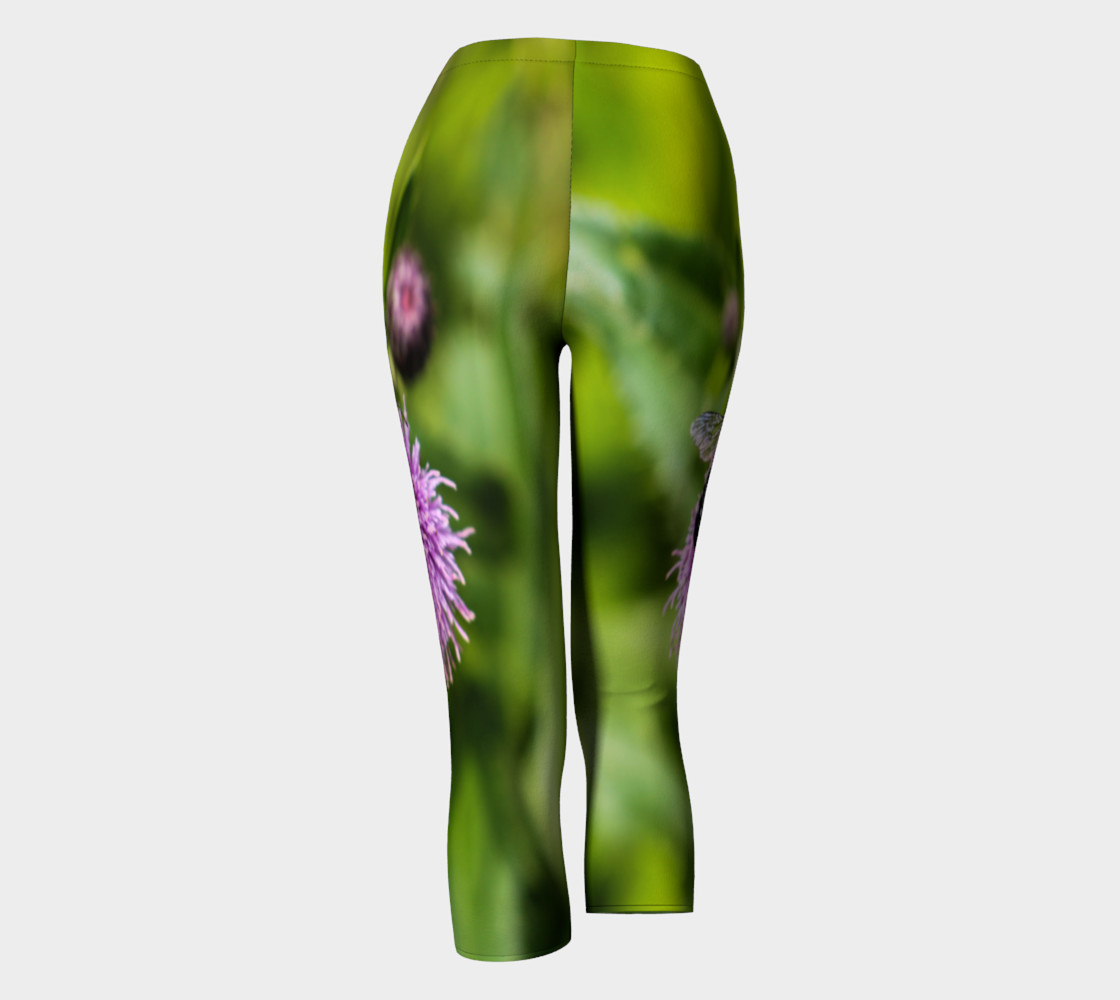 A Bee on a Purple Flower Capris preview #4
