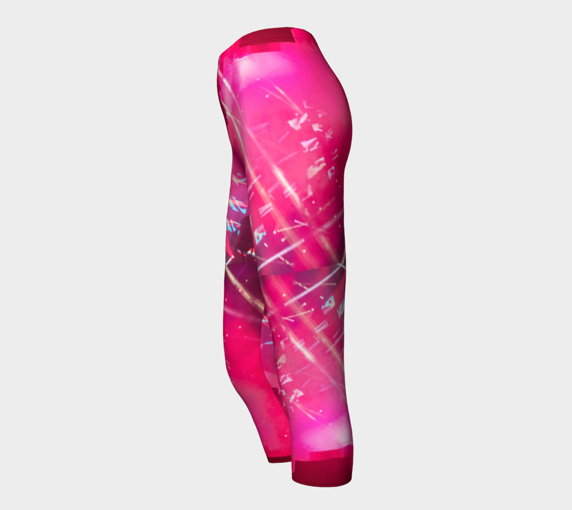 Hot Pink Capri Leggings preview #3