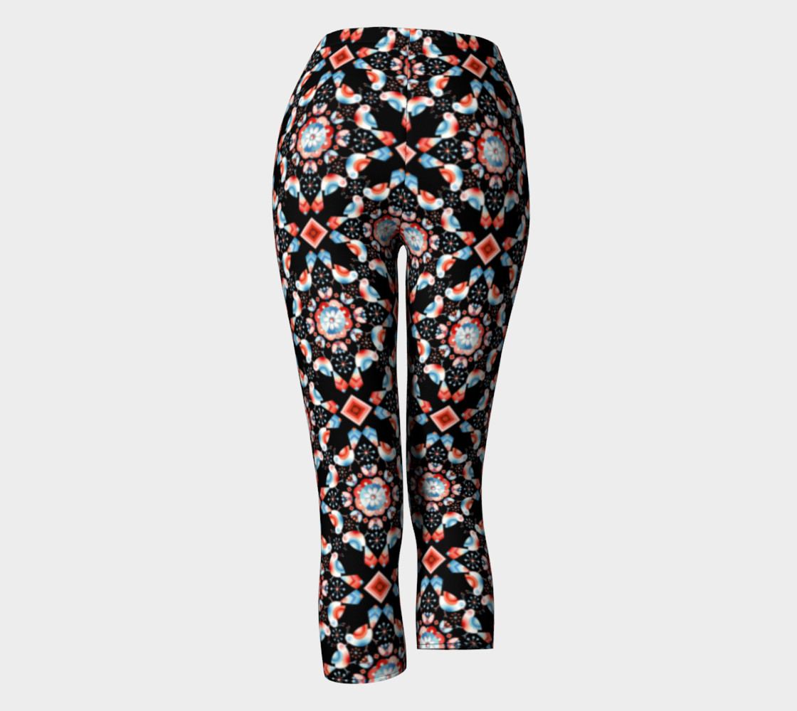 Folkloric Lovebirds Capri Legging preview #4