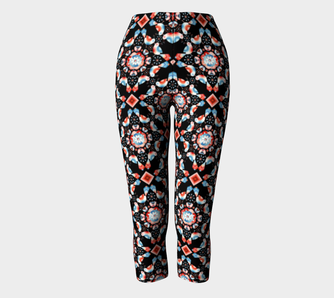 Folkloric Lovebirds Capri Legging preview #2