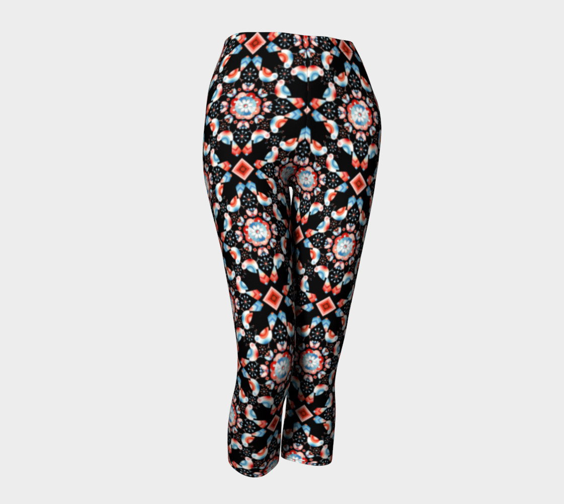 Folkloric Lovebirds Capri Legging preview #1