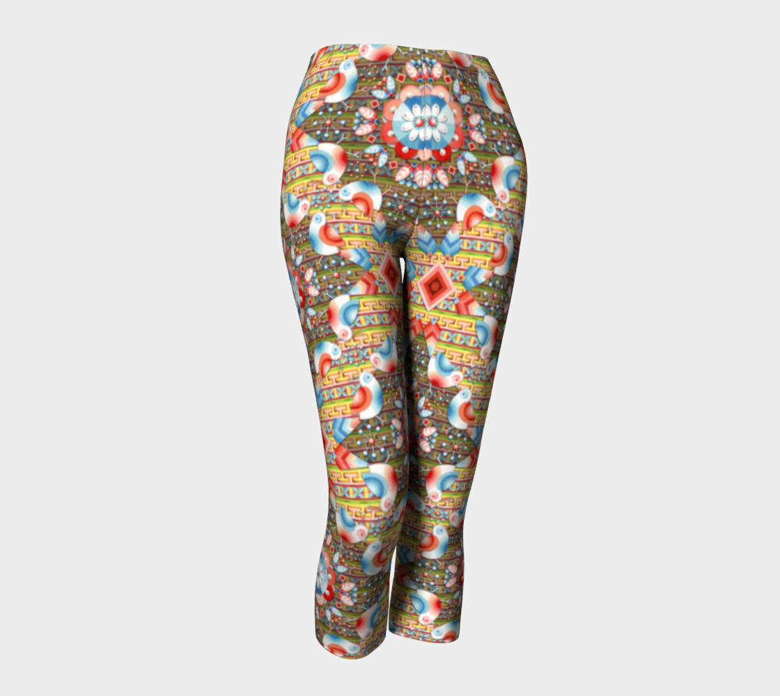 Heraldic Lovebird Capri Leggings preview #1