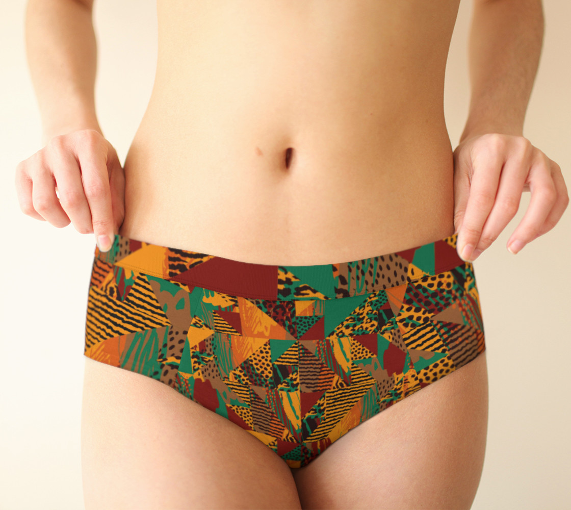 Abstract Safari Print Cheeky Briefs preview #1