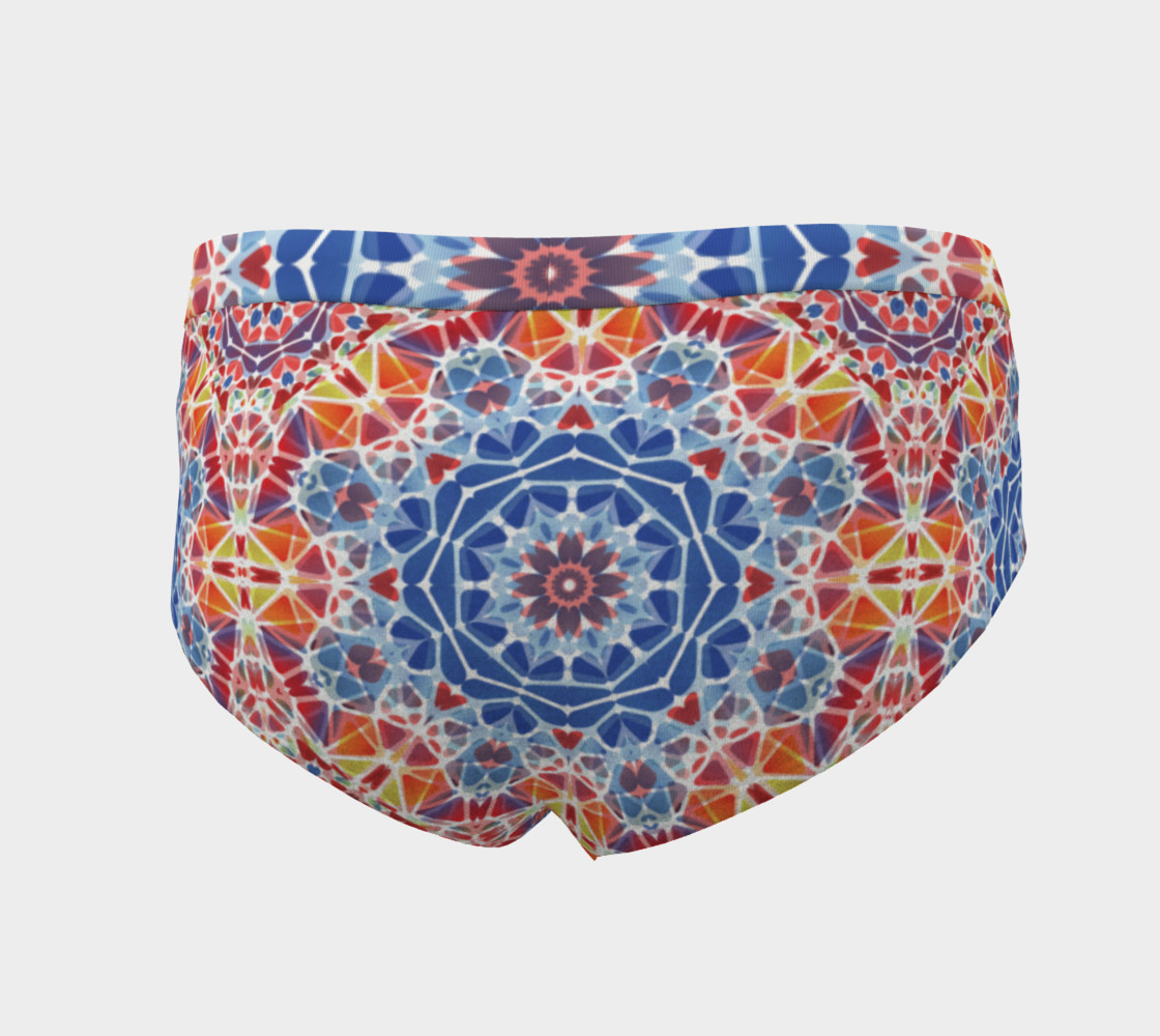 Blue and Orange Kaleidoscope Cheeky Briefs preview #4