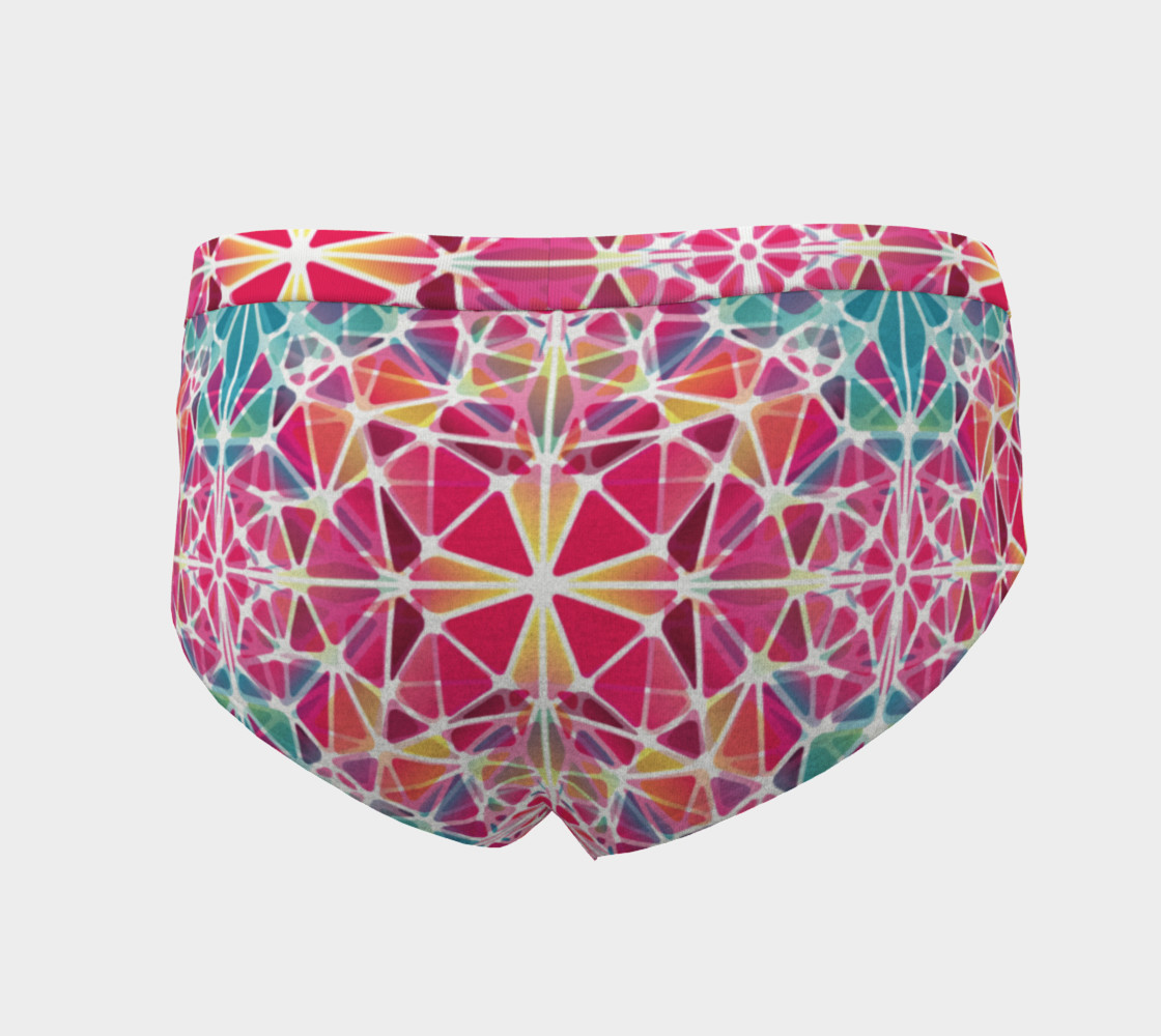 Aperçu de Pink and Blue Kaleidoscope Cheeky Briefs #4