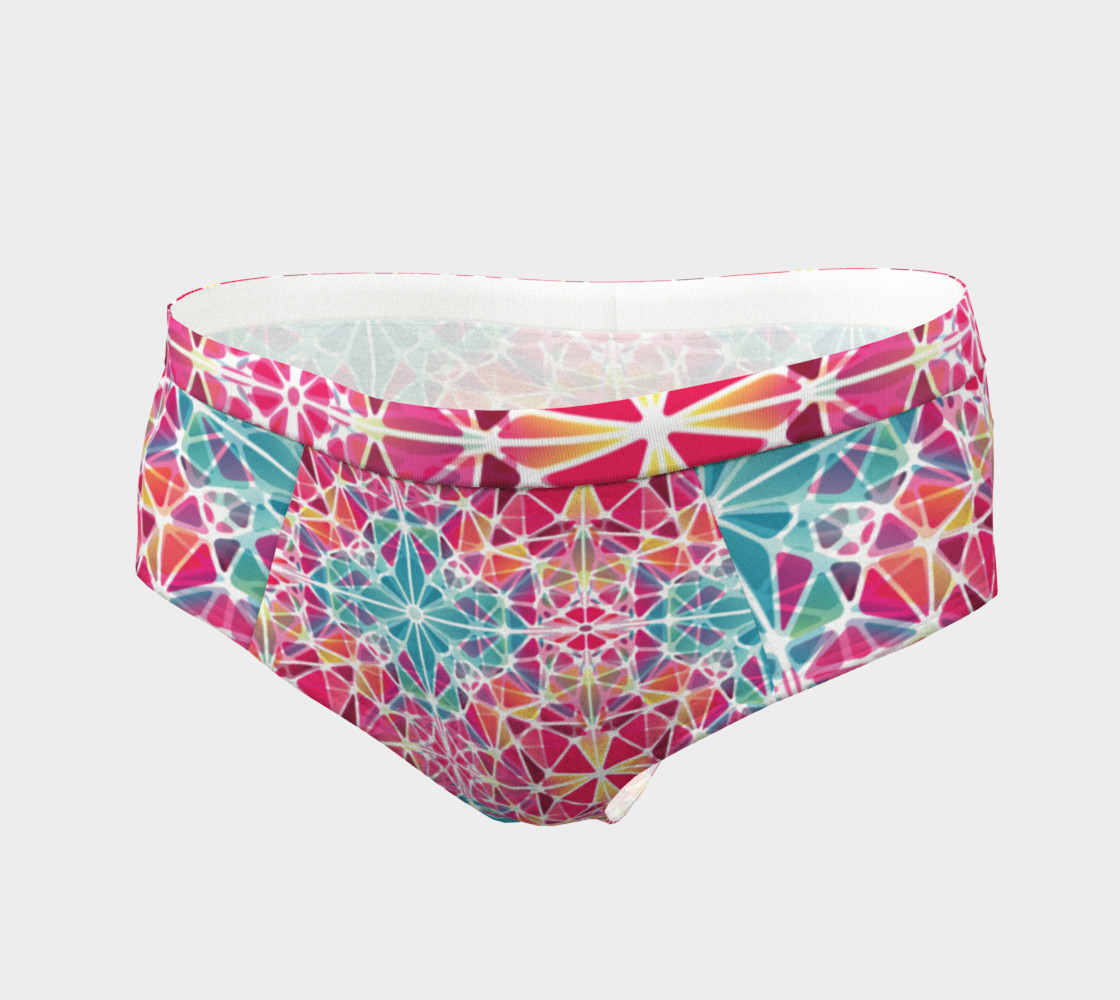 Aperçu de Pink and Blue Kaleidoscope Cheeky Briefs #3