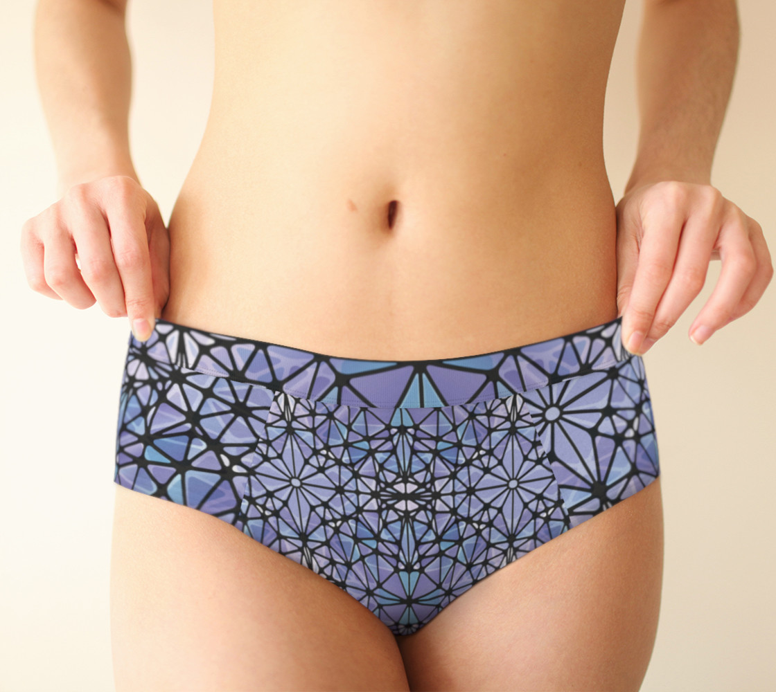 Purple and Blue Kaleidoscope Cheeky Briefs preview #1
