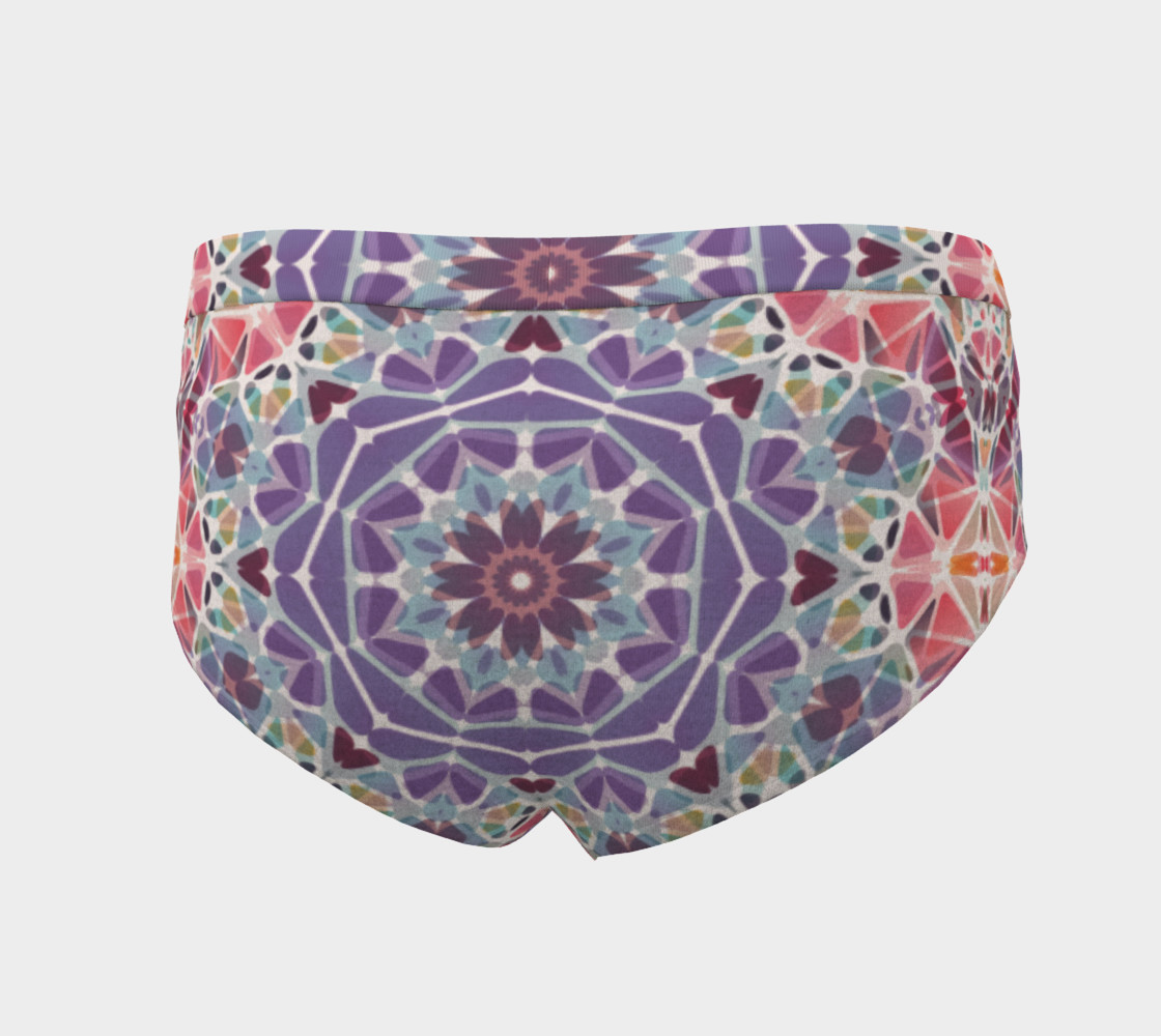 Purple and Pink Kaleidoscope Cheeky Briefs preview #4