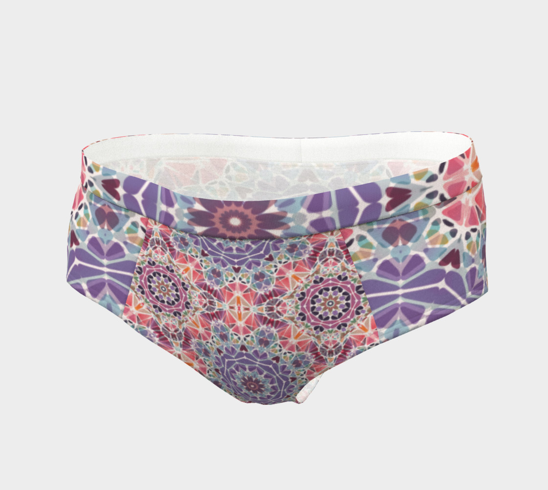 Purple and Pink Kaleidoscope Cheeky Briefs preview #3