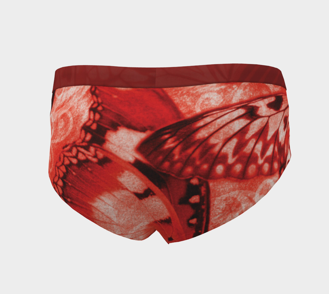 Red Burgundy Exotic Butterfly Wings and Scroll Mosaic preview #4