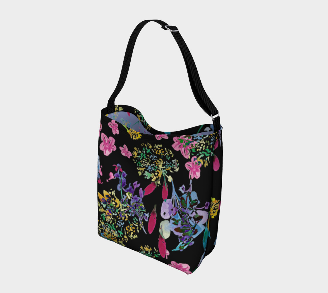 Aperçu de Black Floral Bag #2