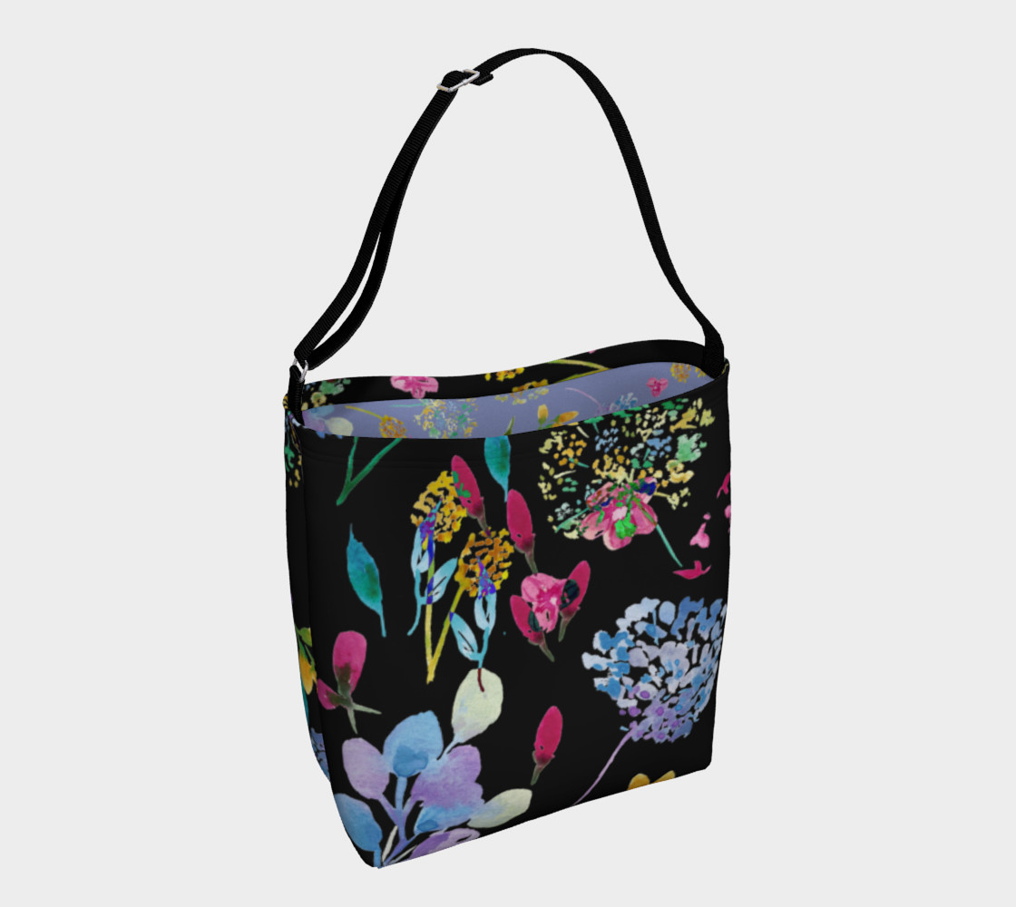 Aperçu de Black Floral Bag #1