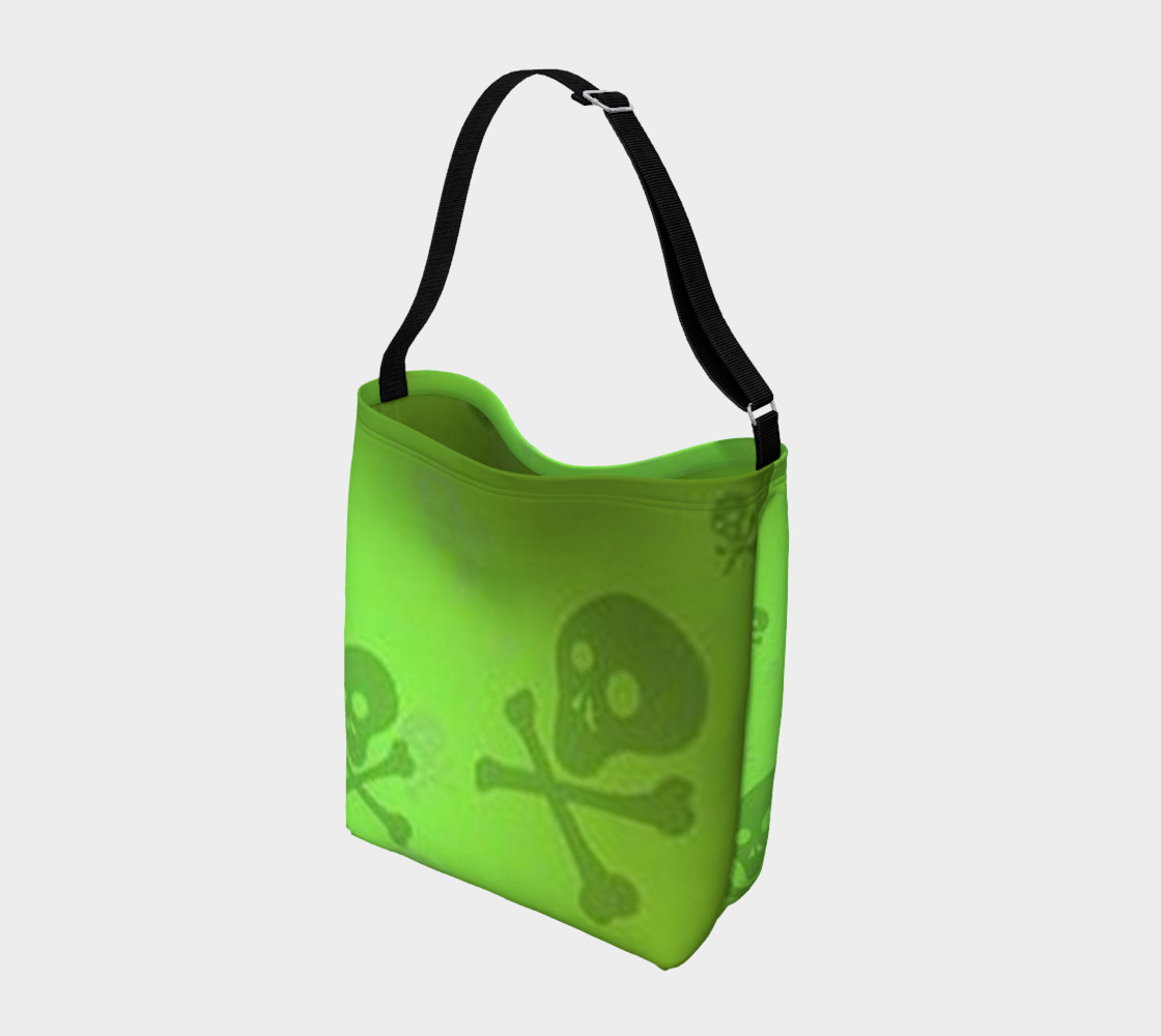 Cartoon Skull On Green Day Tote bag preview #2