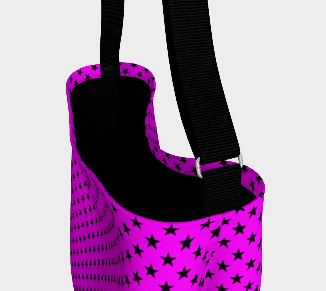 Aperçu de Black Stars on Magenta Pink #3