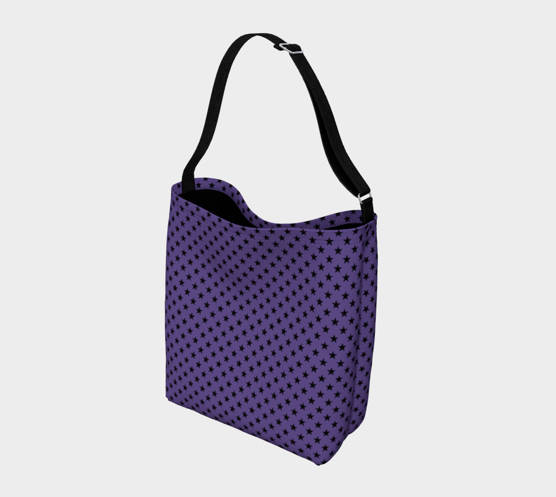 Aperçu de Black Stars on Ultra Violet Purple #2