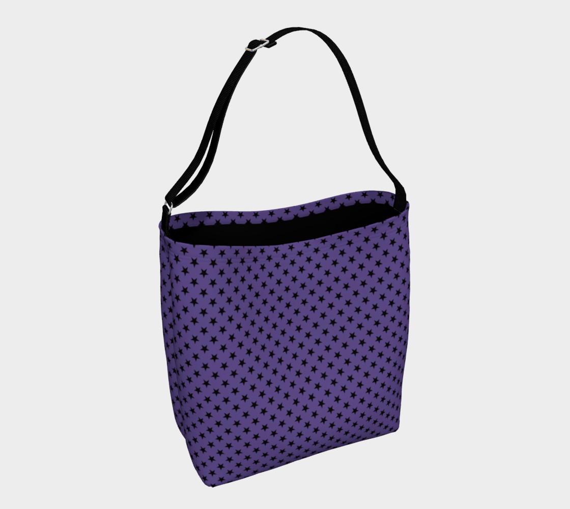 Aperçu de Black Stars on Ultra Violet Purple #1