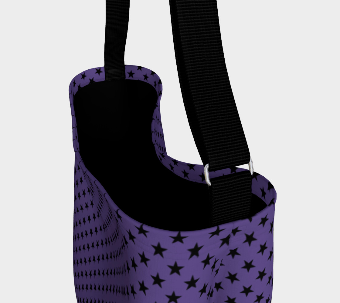 Aperçu de Black Stars on Ultra Violet Purple #3