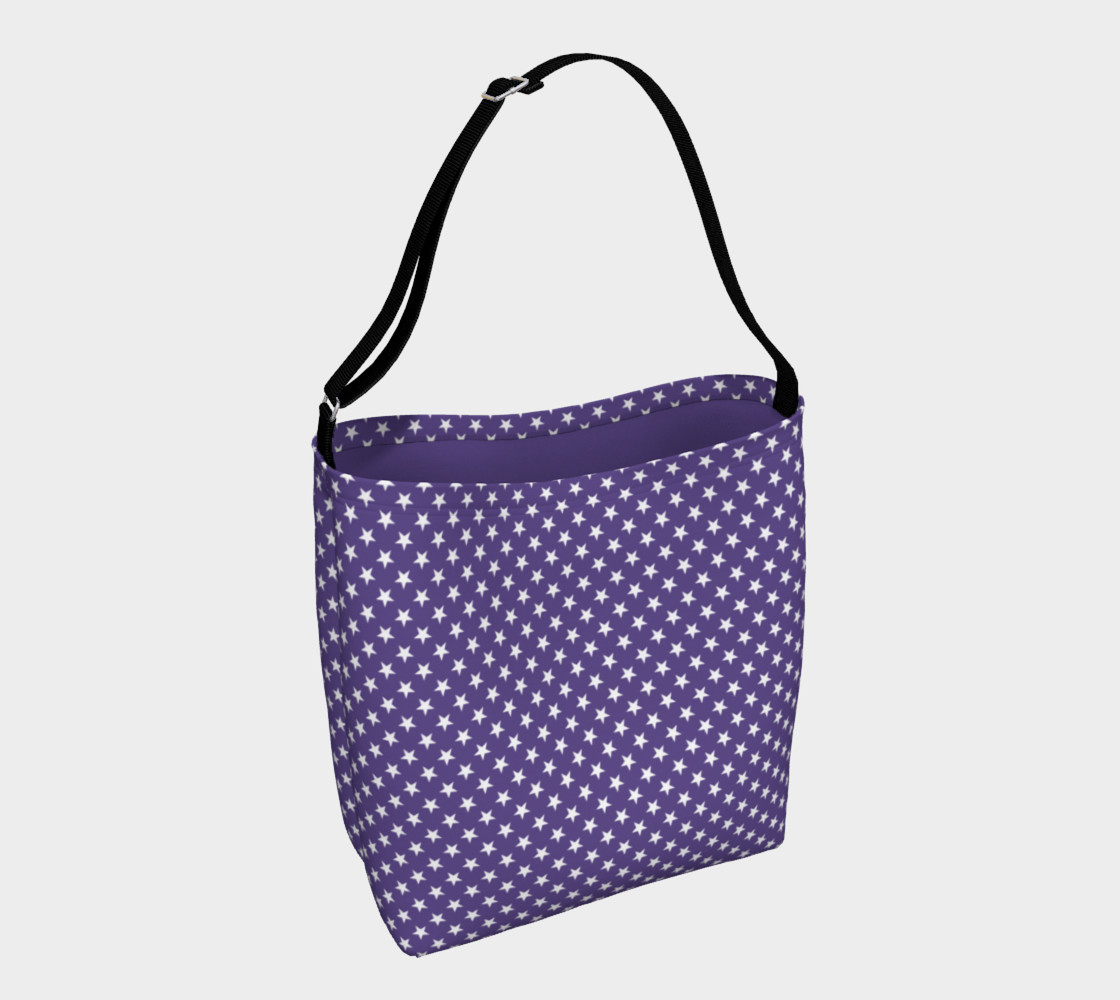 Aperçu de White Stars on Ultra Violet Purple #1