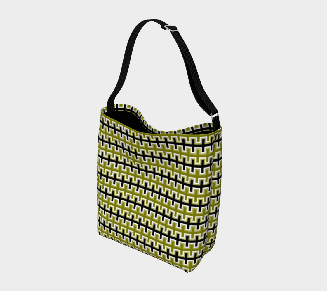 Aperçu de Black, Olive Green, and White Southwest Blanket #2