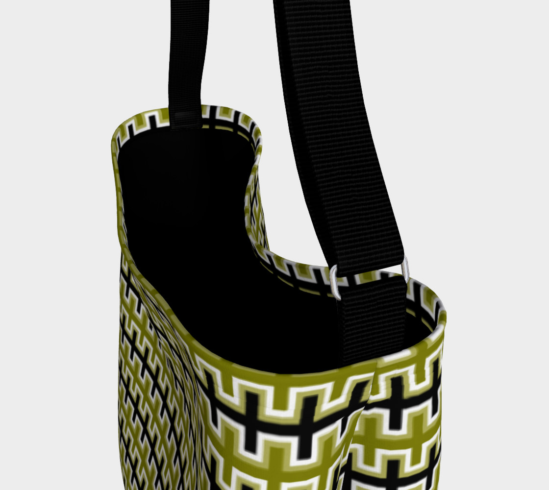 Aperçu de Black, Olive Green, and White Southwest Blanket #3