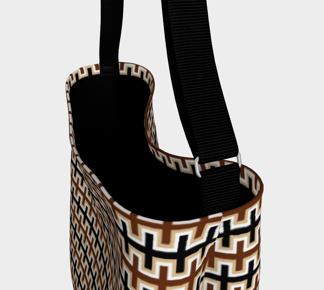 Aperçu de Black, Brown, Camel Brown, and White Southwest Blanket #3