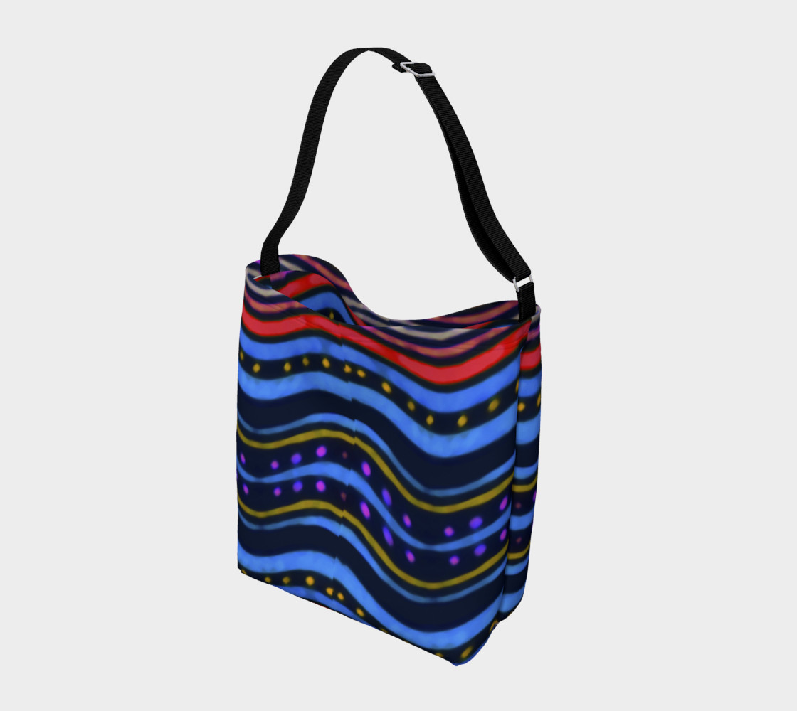 Tribal Wavy Pattern Design Bag Miniature #3