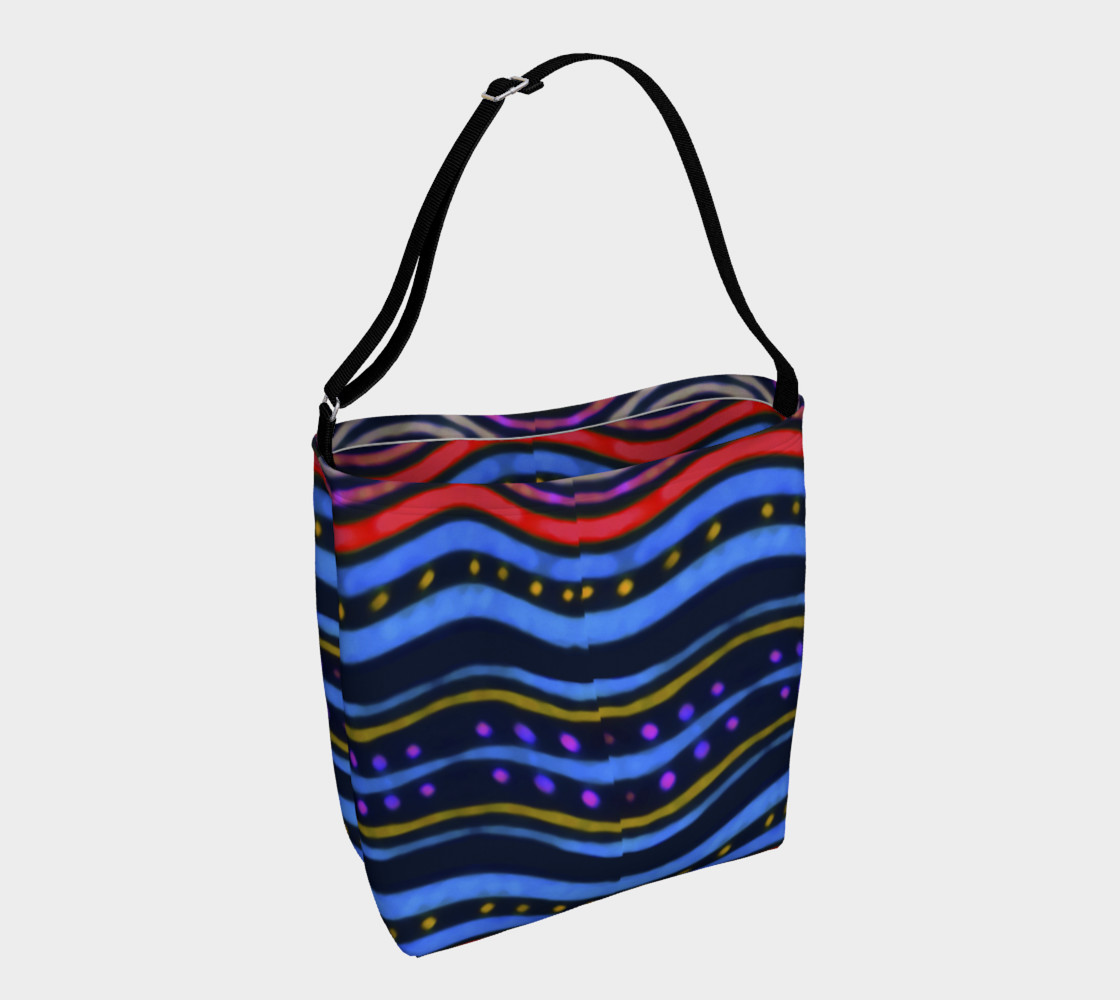 Aperçu 3D de Tribal Wavy Pattern Design Bag