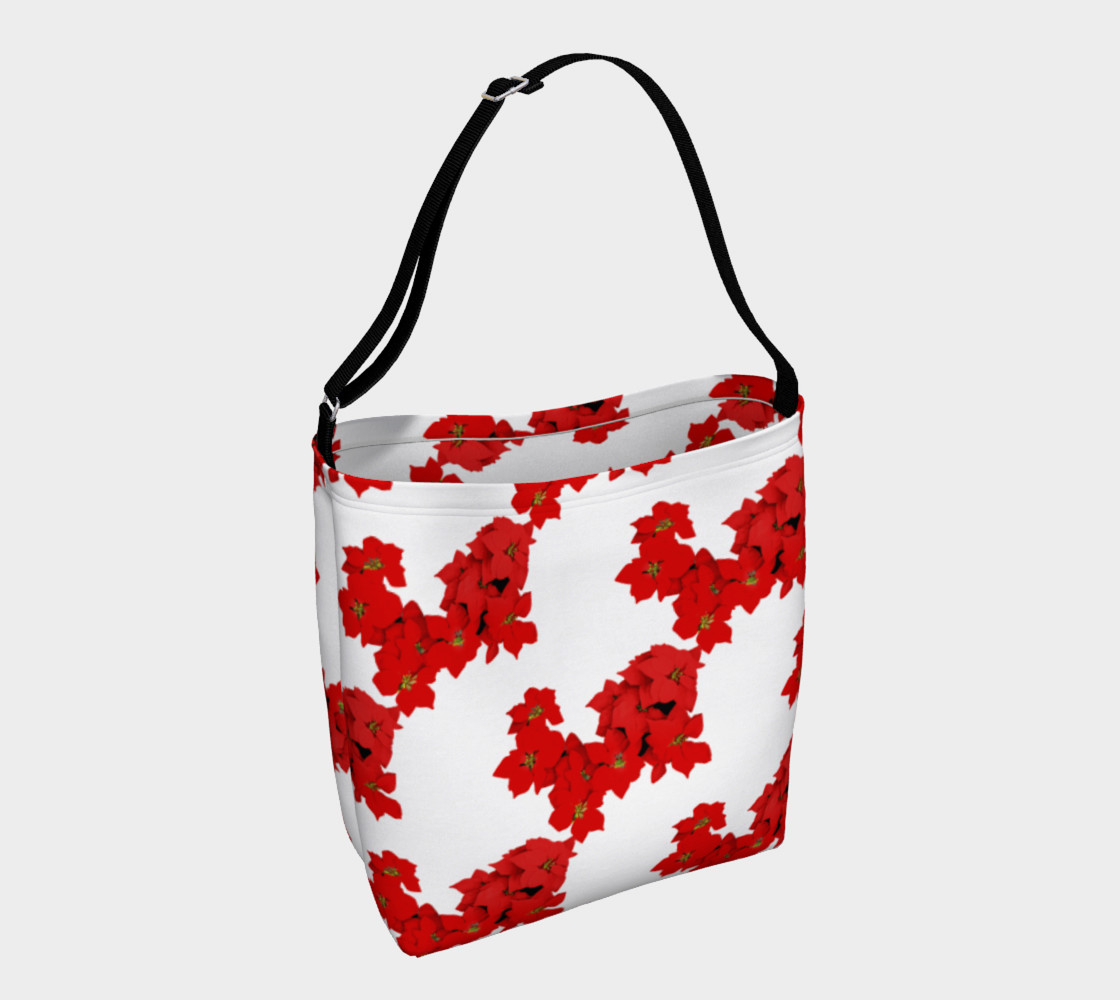 Aperçu de Red Flowers Blossom Pattern Bag #1