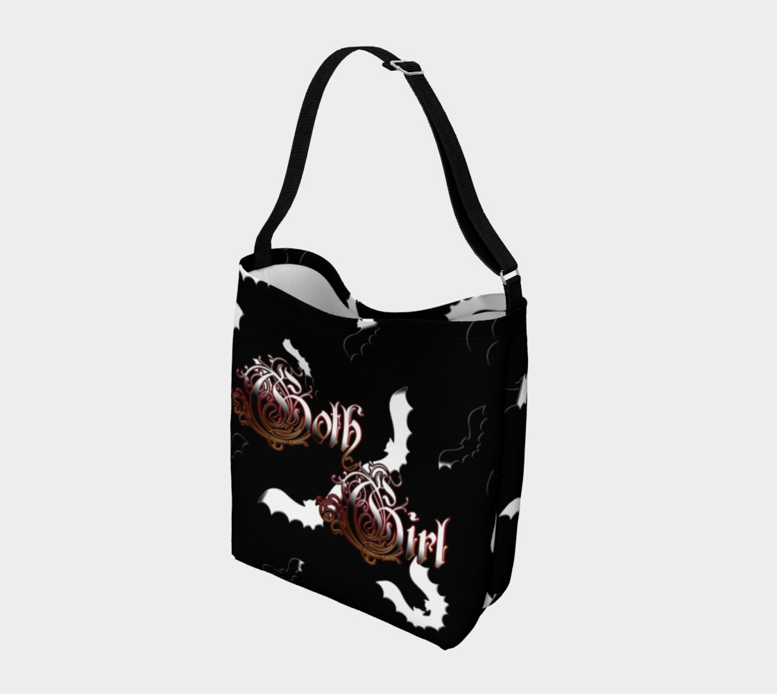 Goth Girl Bat Wing Day Tote preview #2