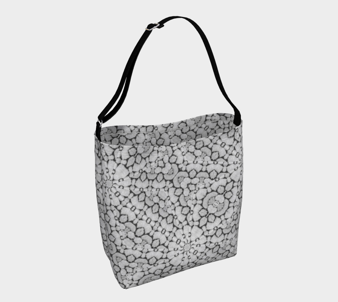 Aperçu de Geometric Grey Print Pattern Bag #1