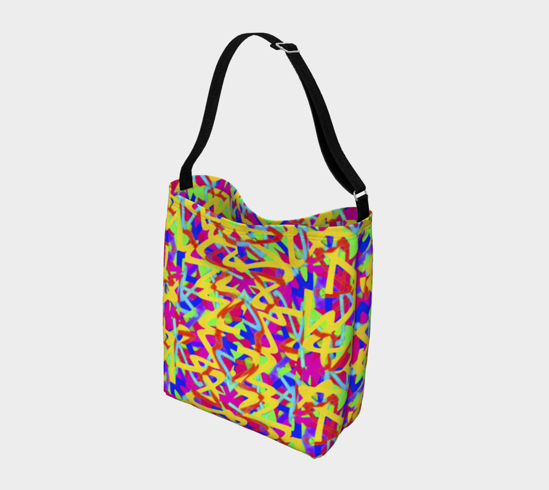 Multicolored Linear Pattern Design Bag Miniature #3