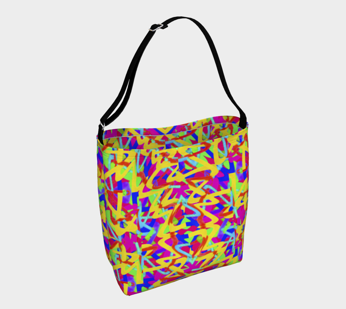 Aperçu 3D de Multicolored Linear Pattern Design Bag