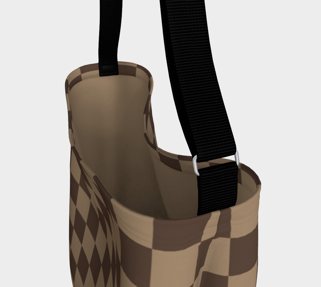 Brown Checkered Day Tote for Women preview #3