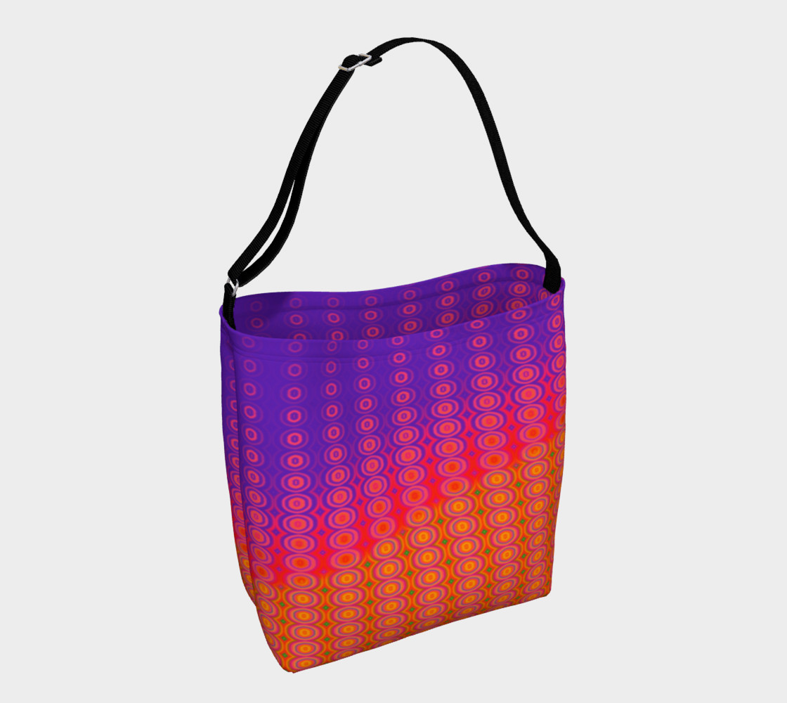 Purple and Orange Abstract Circles Pattern Retro 3D preview
