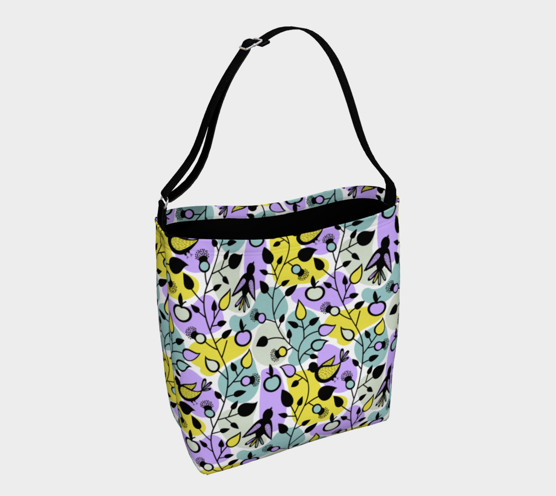 Abstract Autumn Flowers Fruits And Birds Pattern 1 preview #1