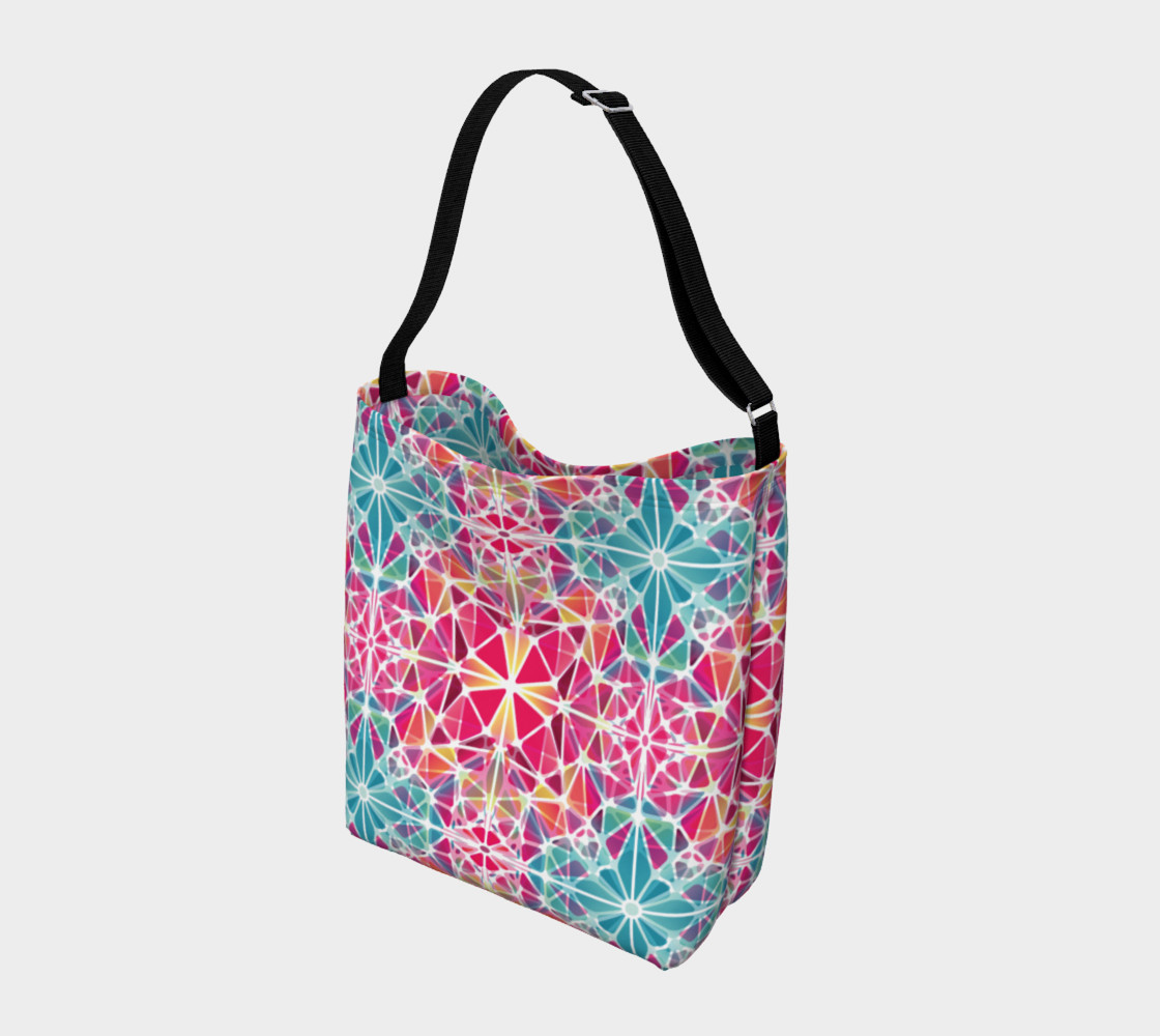 Pink and Blue Kaleidoscope Day Tote preview #2