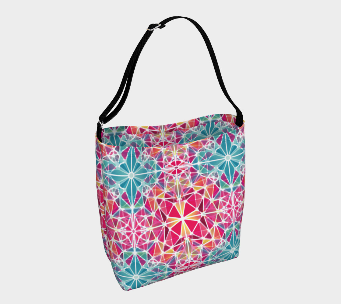 Pink and Blue Kaleidoscope Day Tote preview #1