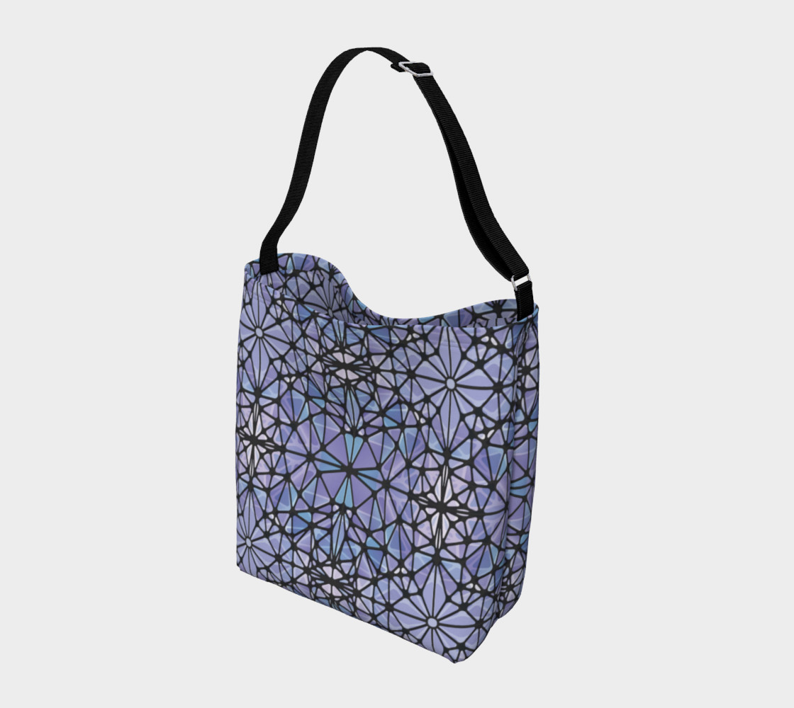 Purple and Blue Kaleidoscope Day Tote preview #2