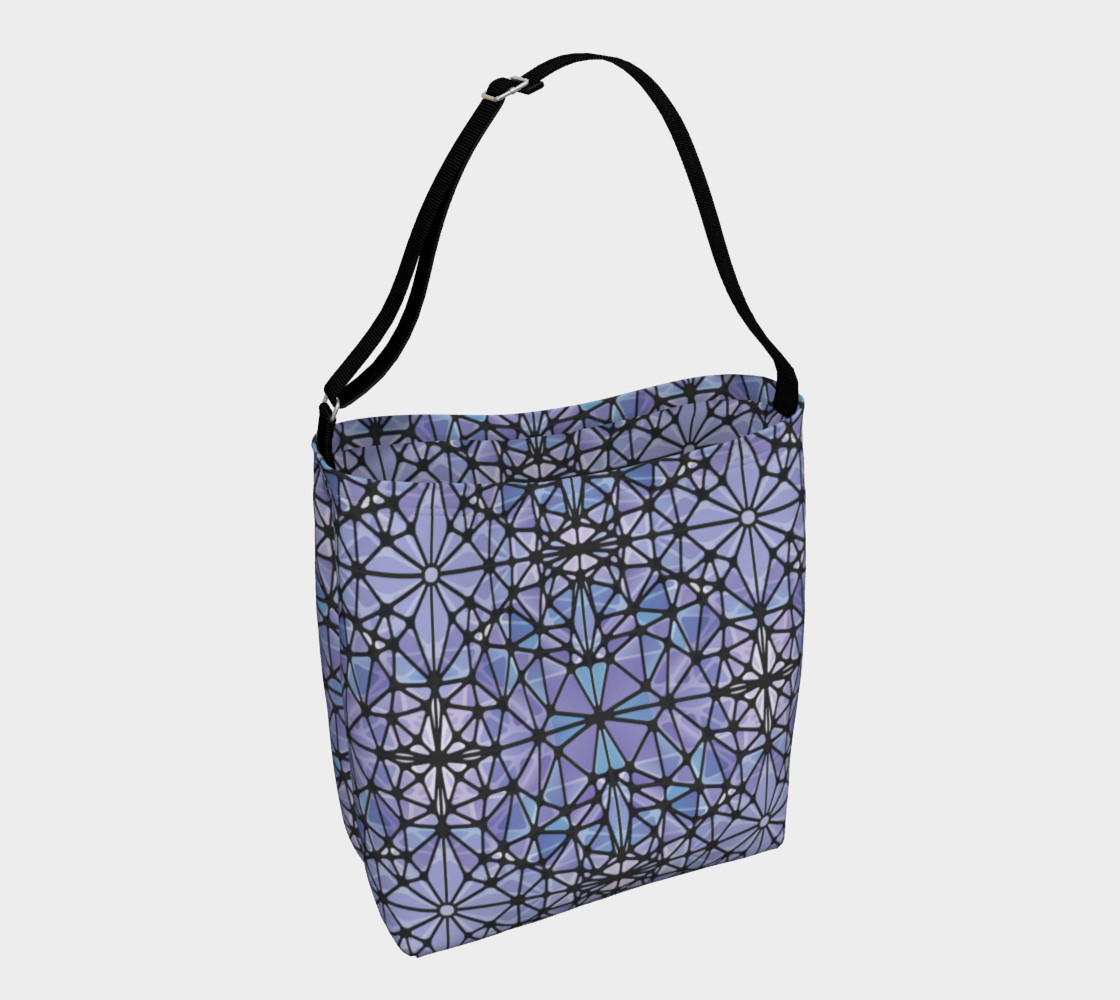 Purple and Blue Kaleidoscope Day Tote preview #1