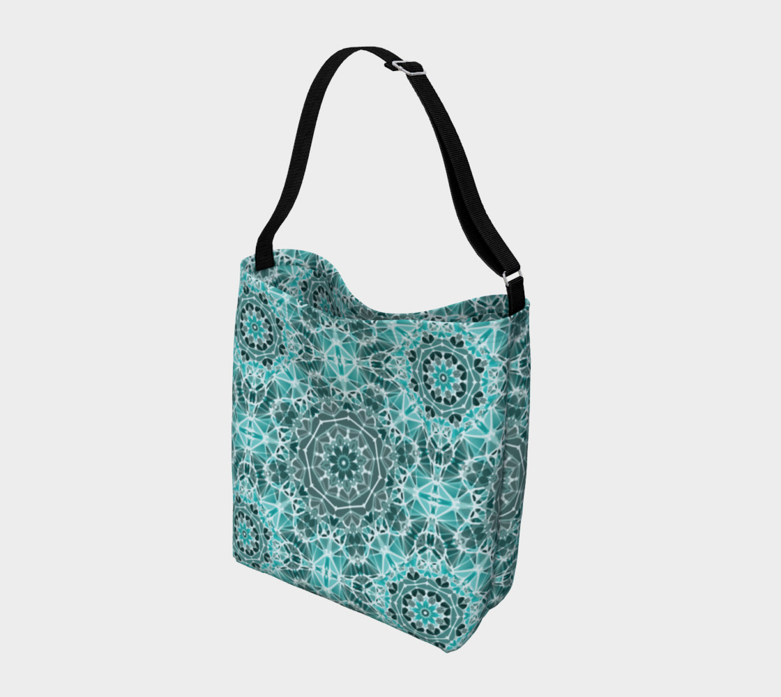 Turquoise & Gray Kaleidoscope Day Tote preview #2