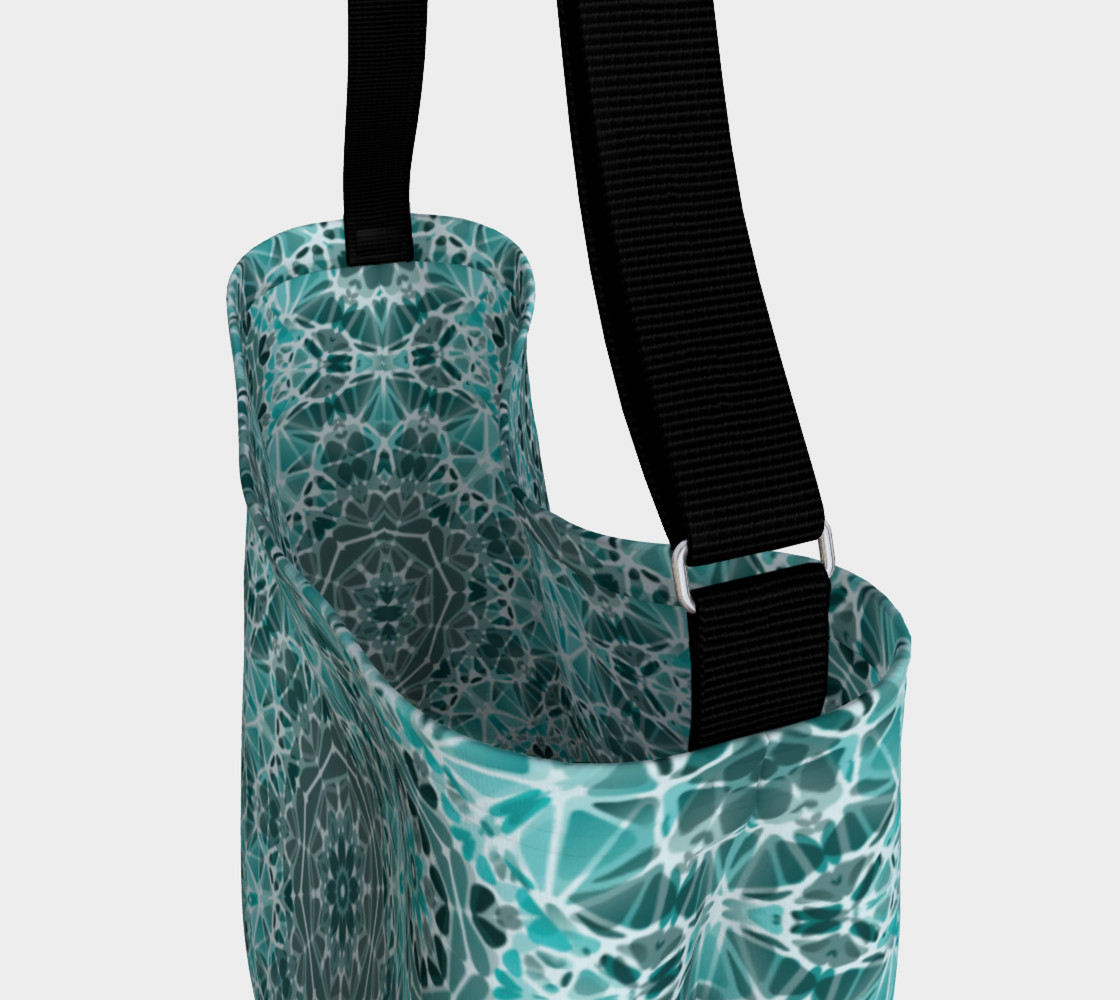 Turquoise & Gray Kaleidoscope Day Tote preview #3