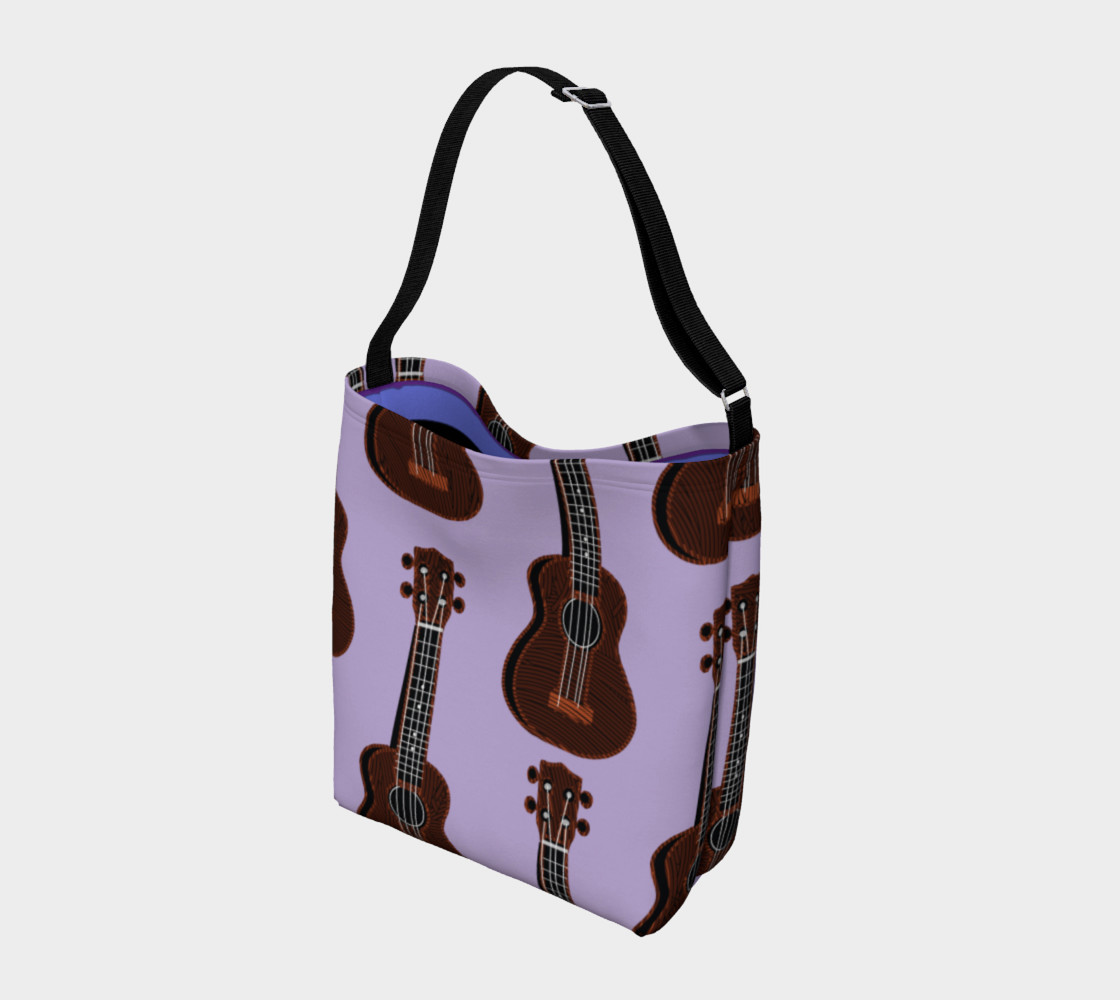 Ukulele Rains Purple Day Tote preview #2