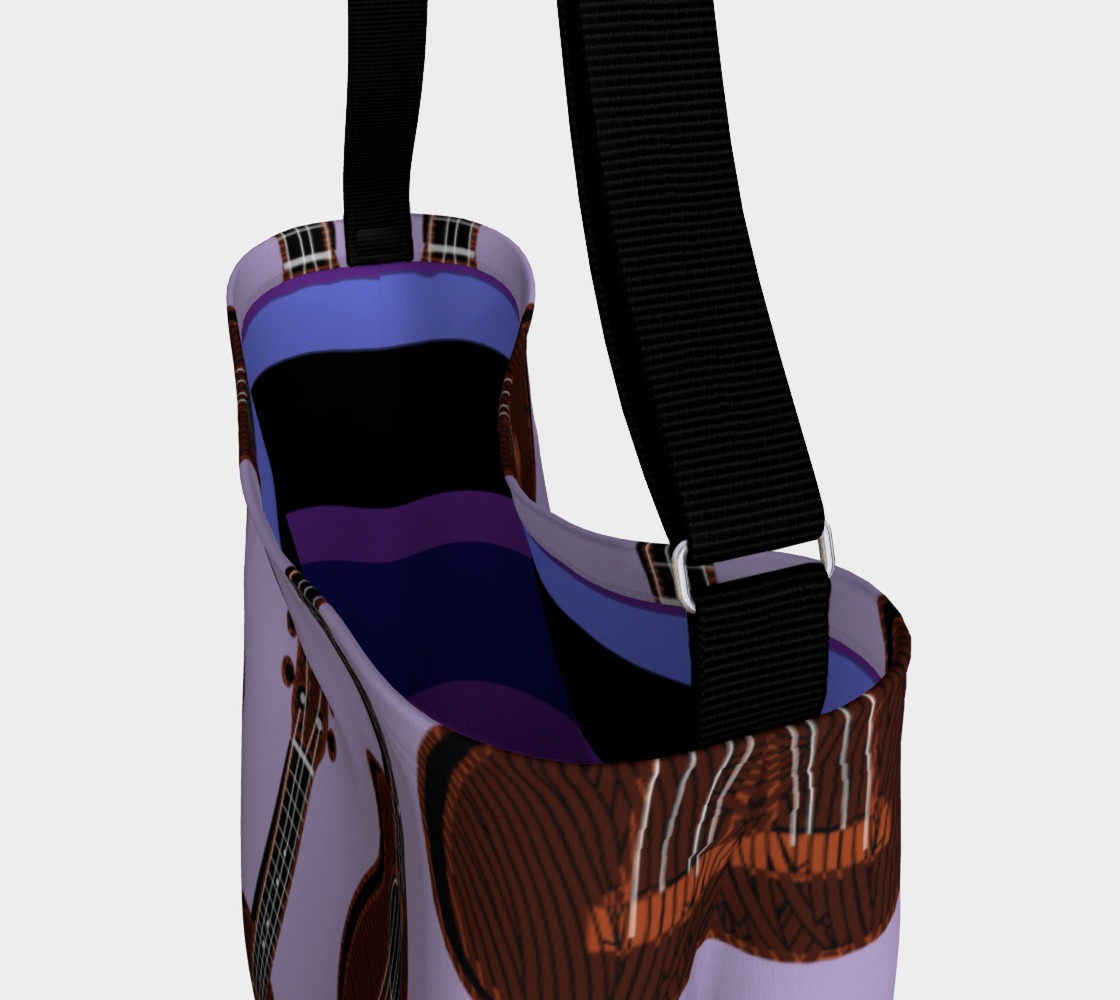 Ukulele Rains Purple Day Tote preview #3