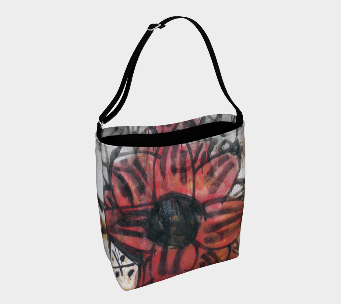 Flower Graffiti Day Tote Bag 3D preview