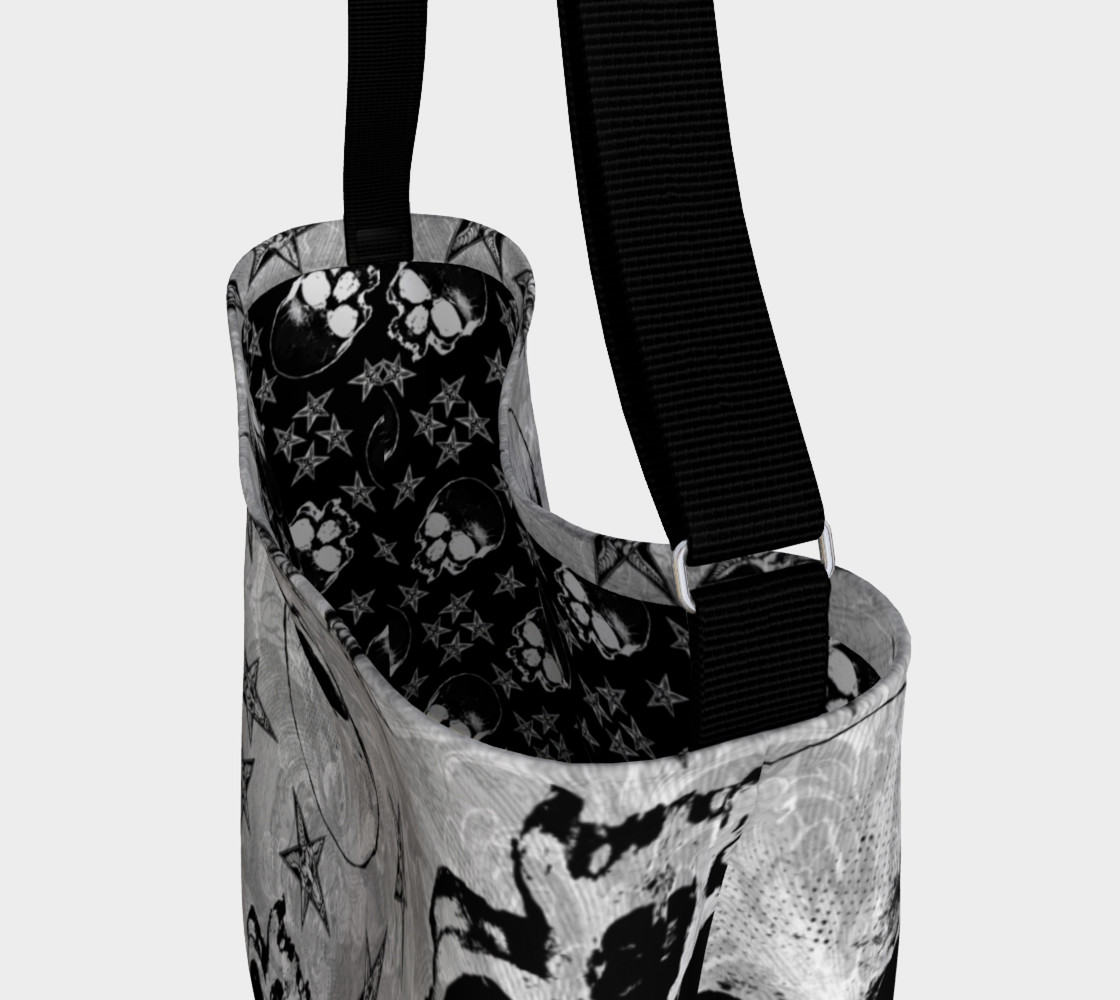 Baphomet Skulls Gothic Tote Bag preview #3