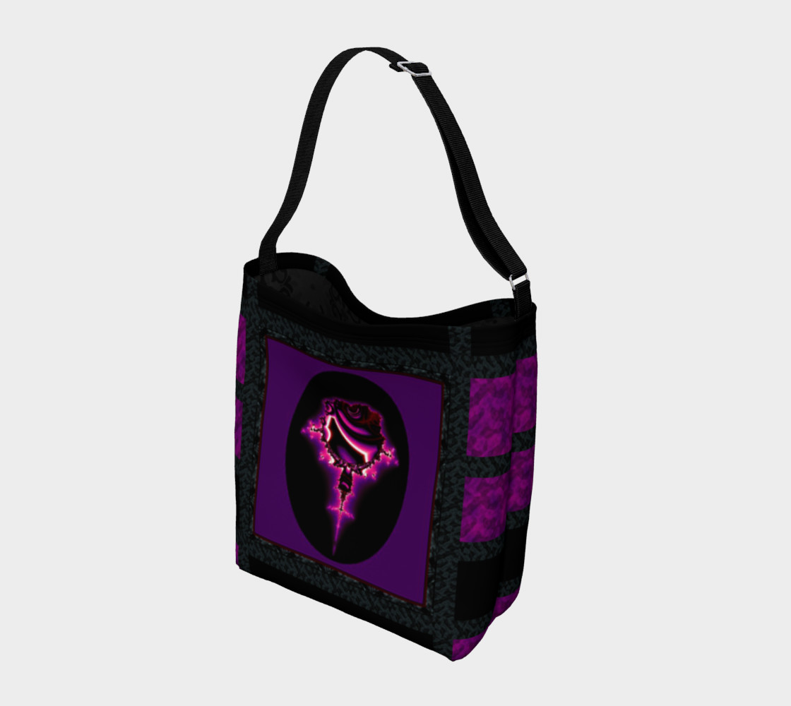 Fractal Rose Gothic Art Tote Bag preview #2