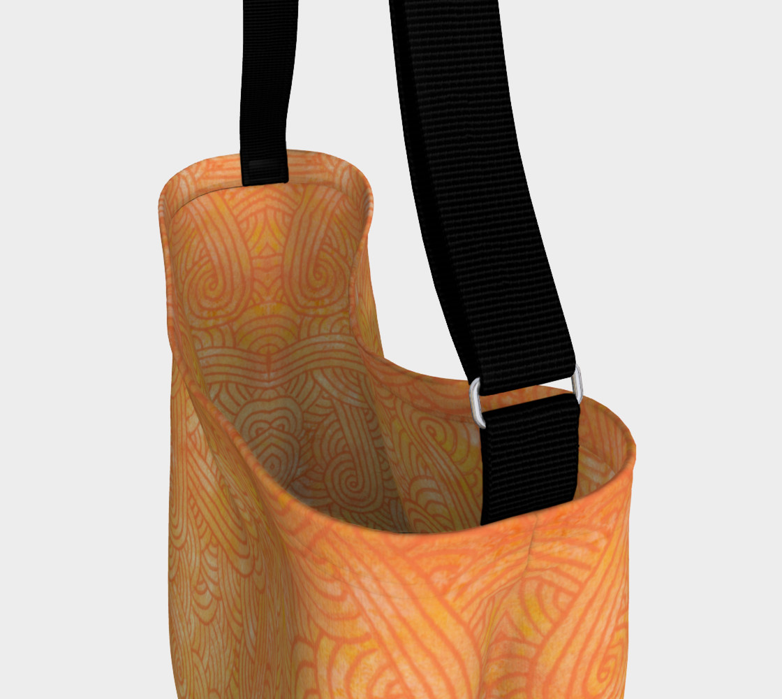 Aperçu de Yellow and orange swirls doodles Day Tote #3