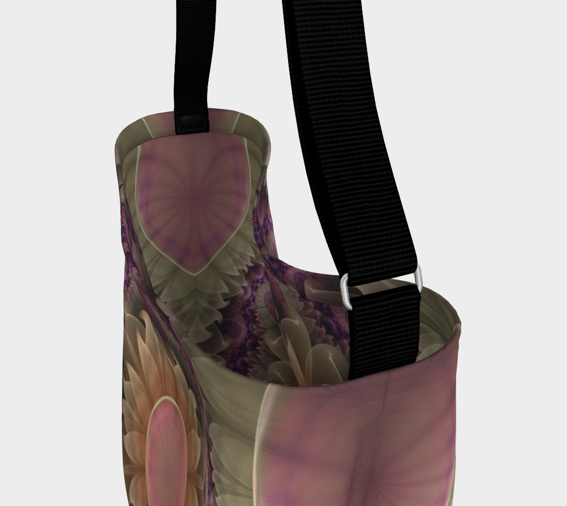 Aperçu de Tote Bag with a Pastel Pearl Lotus Garden of Fractal Dahlia Flowers #3