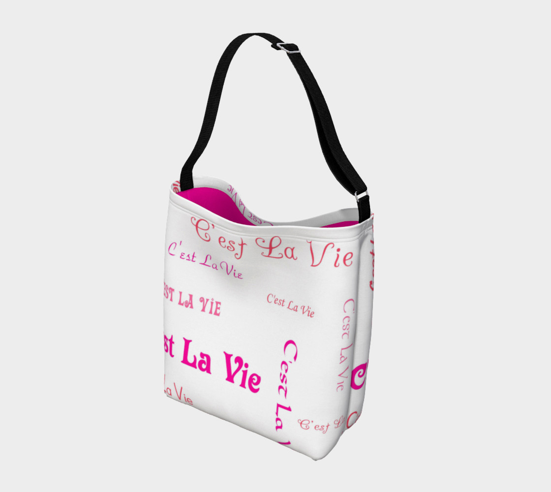 Aperçu de Fuchsia C'est la Vie Day Tote #2