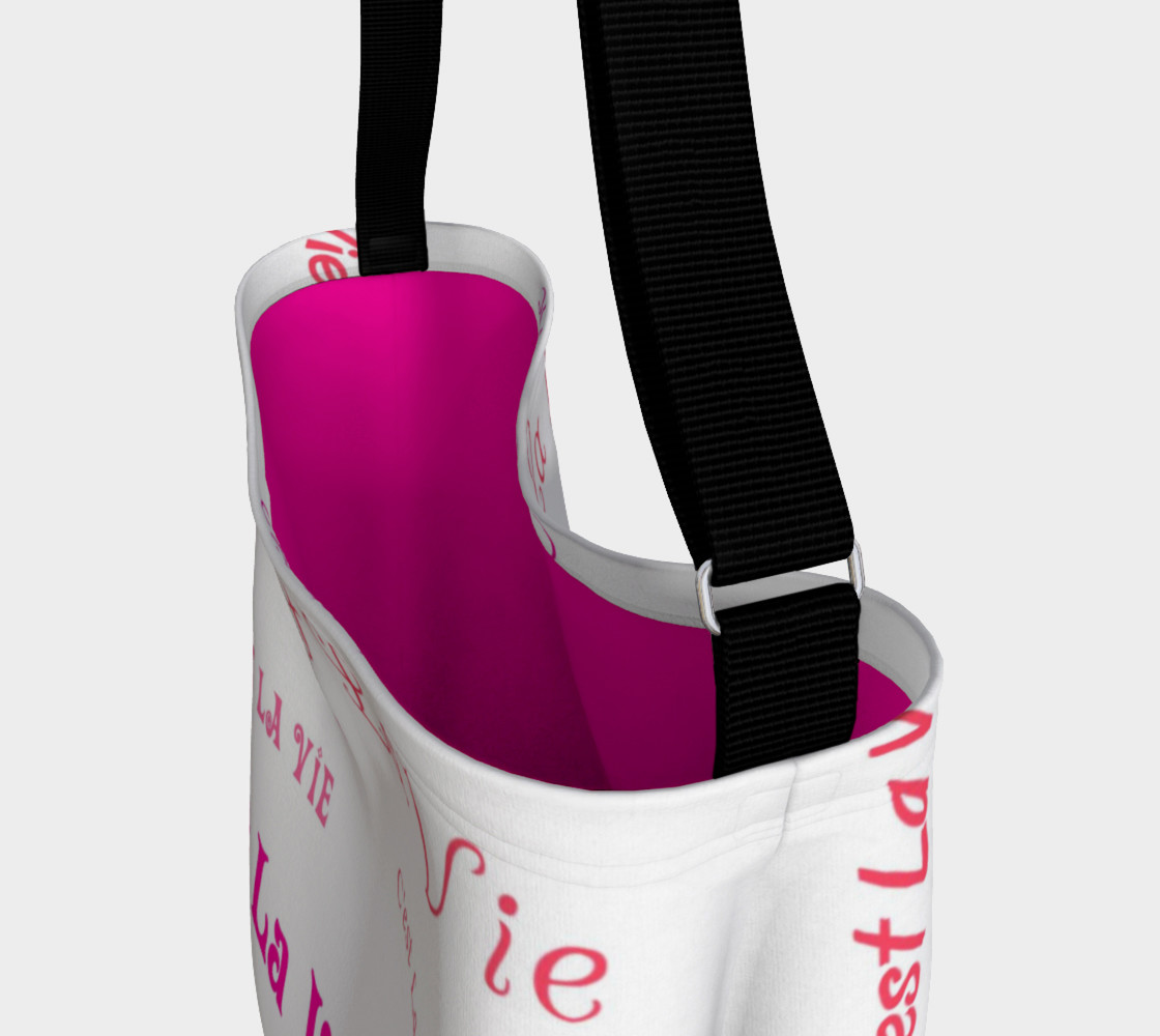 Aperçu de Fuchsia C'est la Vie Day Tote #3